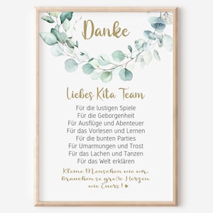 Abschiedsgeschenk Kita | Erzieherin | Tagesmutter | Kindergarten | Kinderpflegerin | Geschenk Danke | Regenbogen