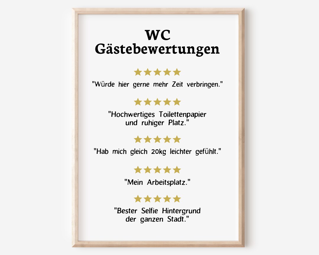 Toilette Badezimmer Poster Gäste WC lustig Minimalistisch