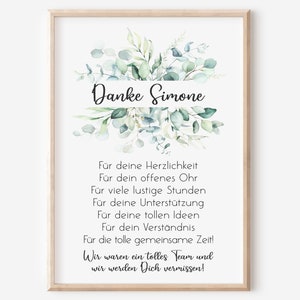 Abschiedsgeschenk Kollegin | Kollege | Rente | Ruhestand | Geschenk Danke | Chef Chefin | Eukalyptus