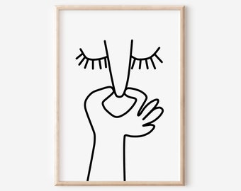 Restroom | Bathroom poster | Guest restroom | funny | Minimalist | black and white | Humor | Download