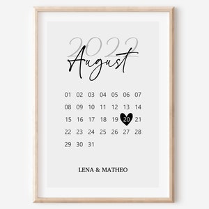 Poster Pärchen Personalisiert | Geschenk | Verlobung | Beziehung | Heirat | Liebe