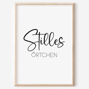 Toilette | Badezimmer Poster | Gäste WC | lustig | Stilles Örtchen | schwarz weiß | Humor