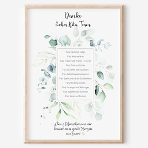 Abschiedsgeschenk Kita | Erzieherin | Tagesmutter | Kindergarten | Kinderpflegerin | Geschenk Danke | Eukalyptus