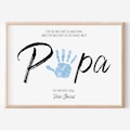 Handprint children's baby gift for dad template | personalized with name | Father's Day product logo