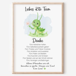 Abschiedsgeschenk Kita | Erzieherin | Kindergarten | Kinderpflegerin | Tagesmutter | Geschenk Danke | Grashüpfer