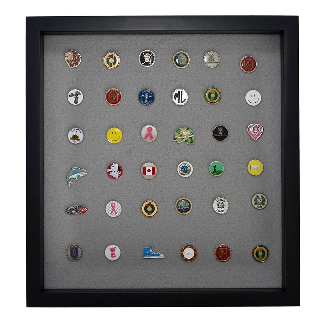 100 Golf Ball Marker Display With Acrylic Coverfour Color Options Etsy