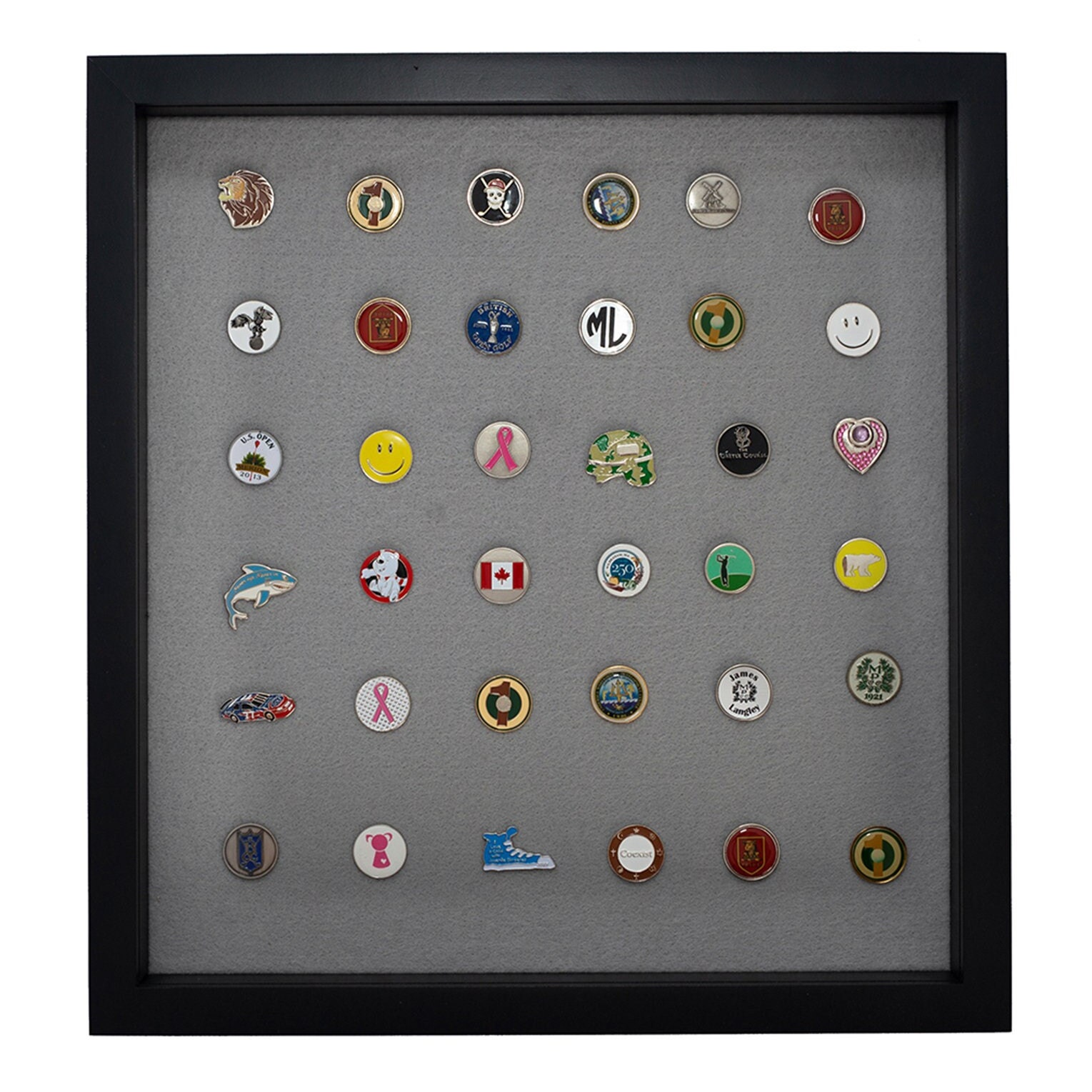 100 Golf Ball Marker Display With Acrylic Coverfour Color Options Etsy