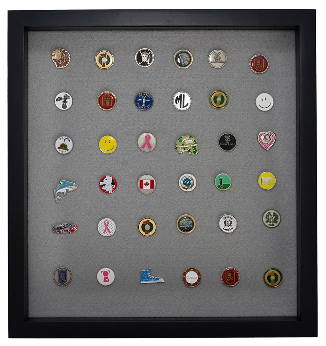 100 Golf Ball Marker Display With Acrylic Coverfour Color Options Etsy