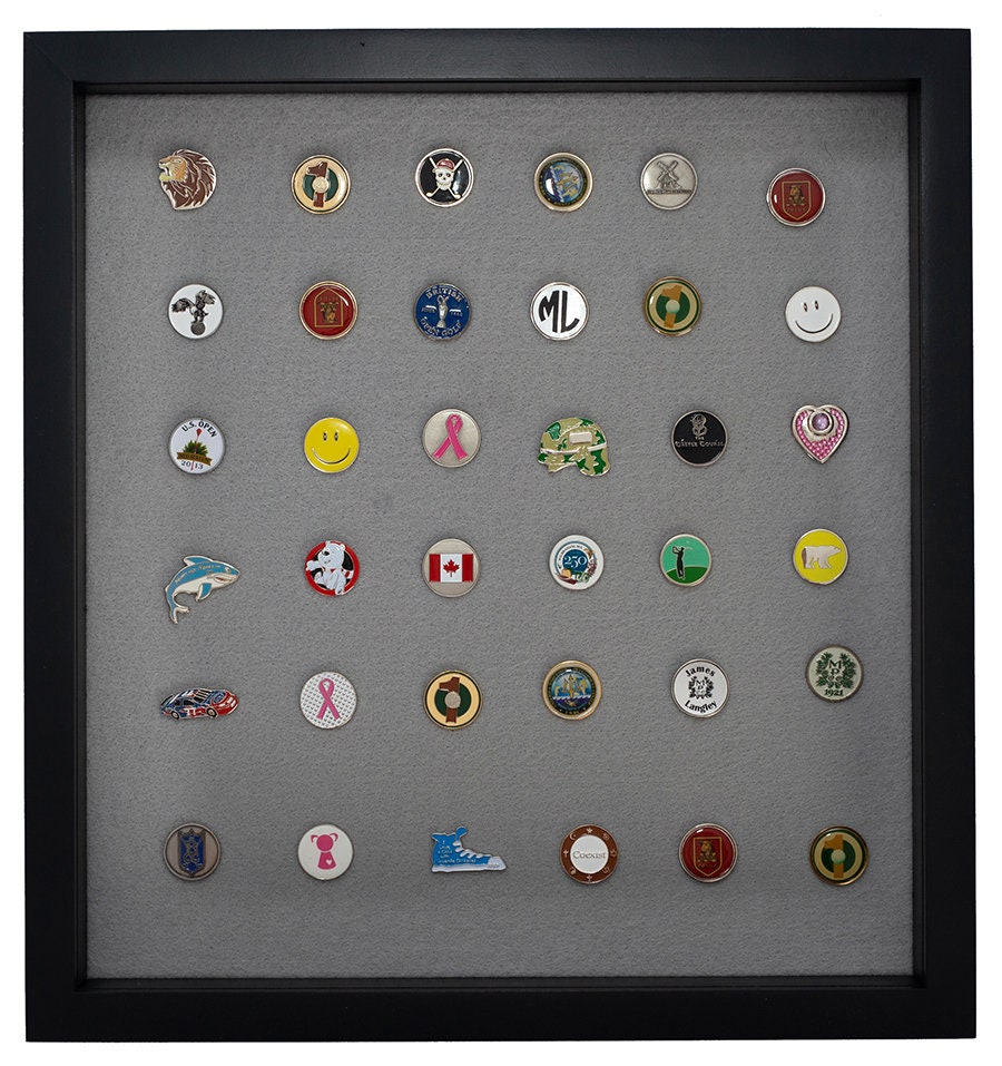100 Golf Ball Marker Display With Acrylic Coverfour Color Options Etsy