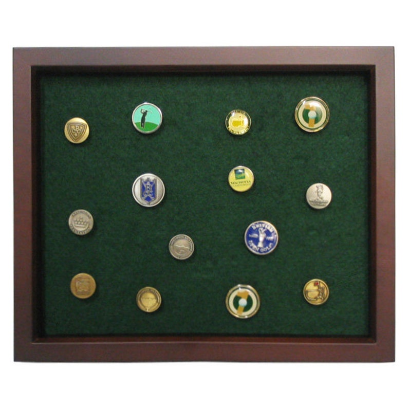 Shadow Box Golf Ball Marker Display Etsy