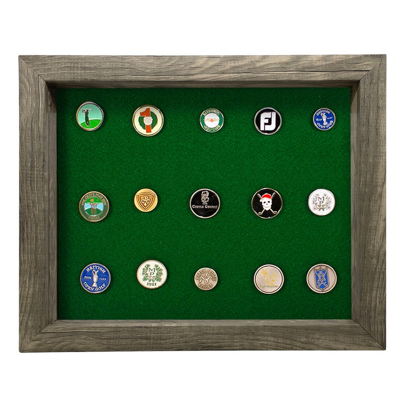 Shadow Box Golf Ball Marker Display Etsy