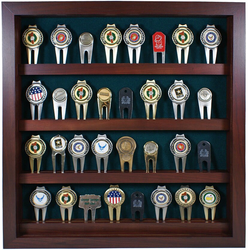 40 Golf Divot Tool Display With Acrylic Coverthree Color Options Etsy