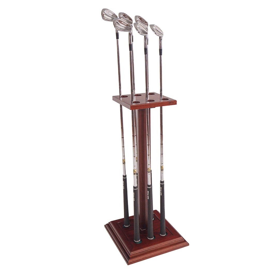 Golf Display Racks Premium Wooden Golf Club Display Rack | 6 Club Capacity | Solid Wood ...