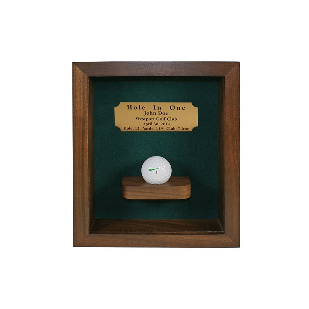 Holeinone Shadow Box With Ball Shelfthree Color Options Etsy