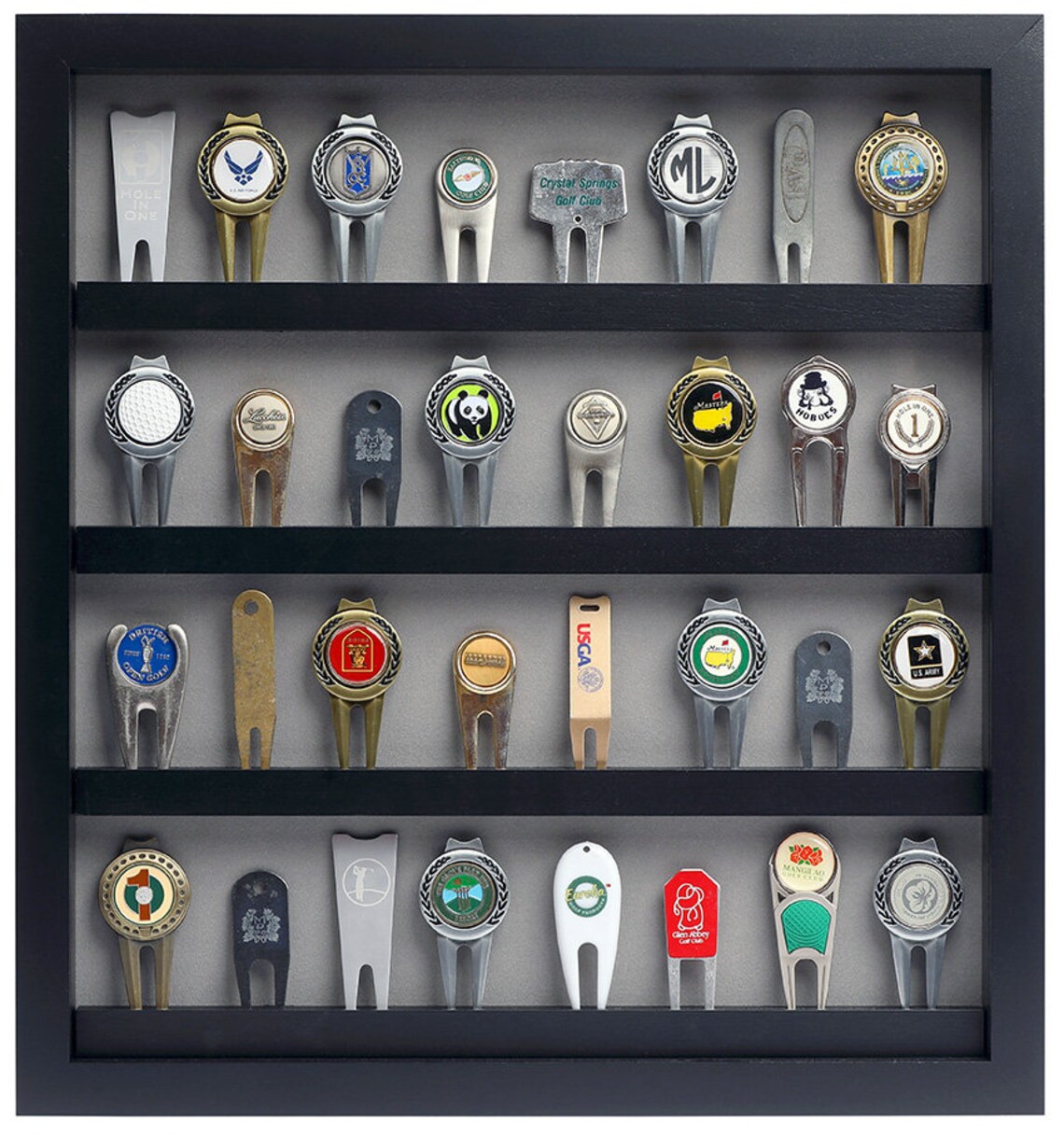 40 Golf Divot Tool Display With Acrylic Coverthree Color Options Etsy