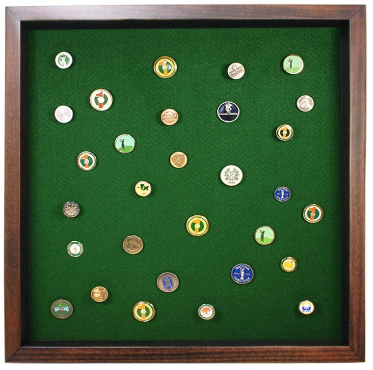100 Golf Ball Marker Display With Acrylic Coverfour Color Options Etsy