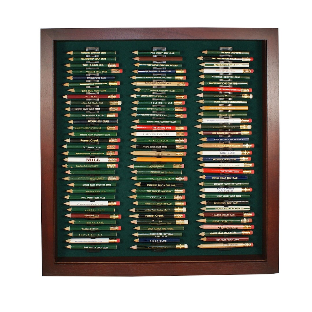96 Golf Pencil Display Case With Acrylic Cover Four Color Options Etsy