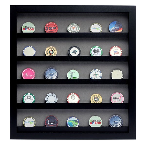 45 Poker Chip Display Cabinet with Acrylic Cover~Two Color Options