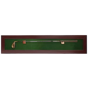 Premium Framed Golf Club Wall Mount | 1 Club Capacity | Perfect Display for Vintage Golf Clubs | Solid Wood | Cherry Finish | 2 Size Options