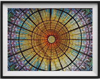 Palau de la Música Catalana detail. BARCELONA. Travel photography. Printable wall art, instant digital download.