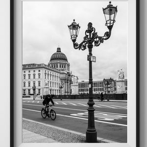 BERLIN Schlossbrücke. Black and white photography. Printable wall art, instant digital download.