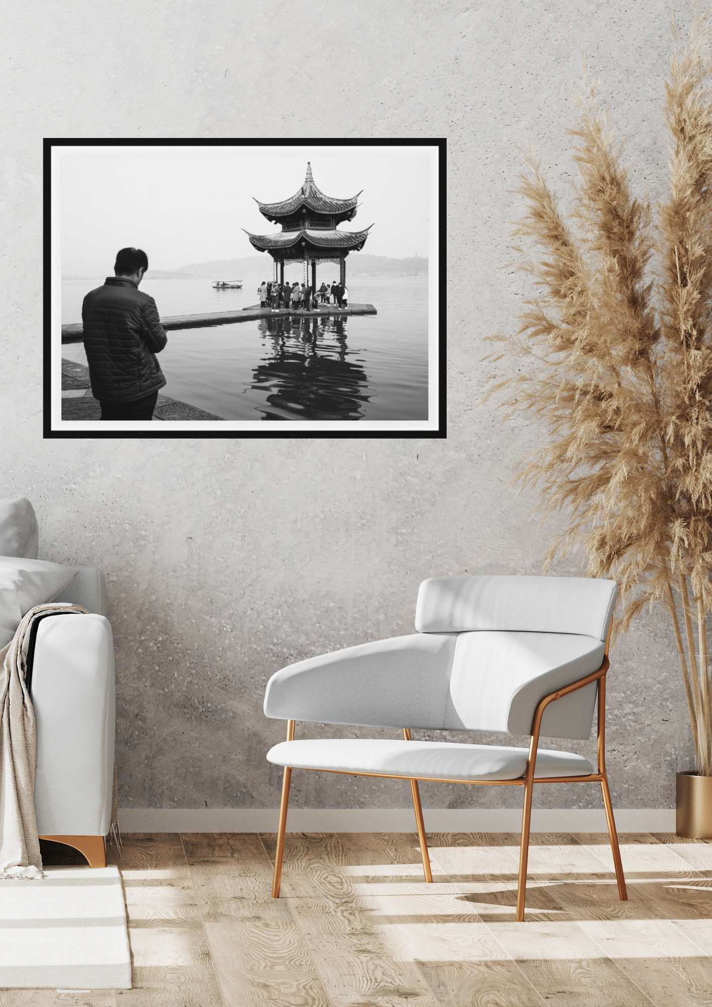 HANGZHOU Jixian Pavilion. West Lake. Black and White Travel Photography ...