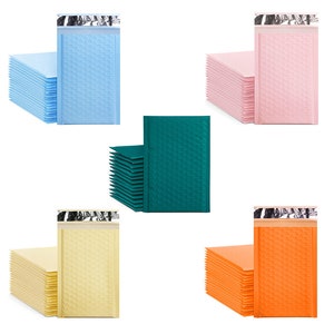 4x8 Poly Bubble Mailers,Air Bubble, 5 colors, Self Seal Padded Envelopes, Bulk with Bubble Lined, Weatherproof, Tamperproof,Tear-proof
