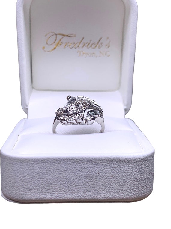 14 karat Vintage Diamond Ring - image 2