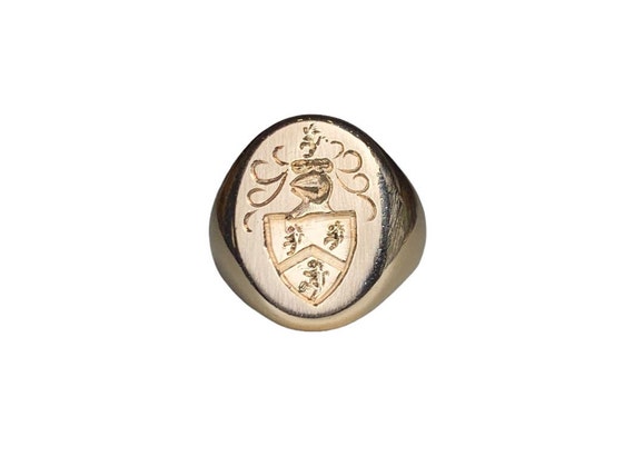 14k Coat of Arms Ring - image 1
