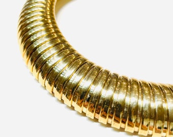 18k Yellow Gold Tubogas Collar Necklace