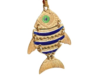 18k Gold Fish Charm