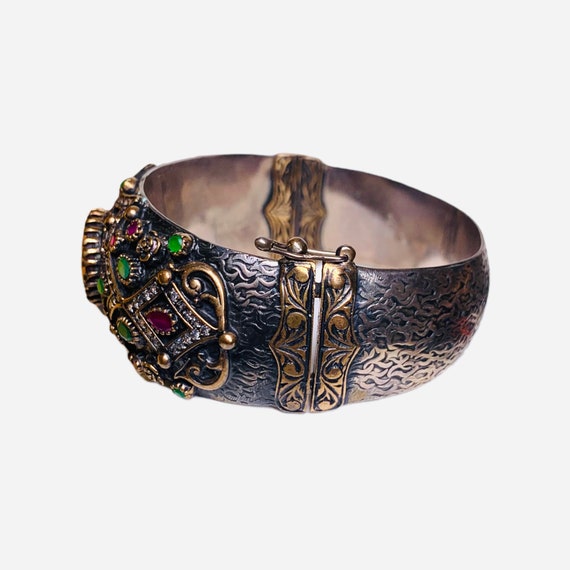 Indian Ruby Cuff Bracelet - image 3