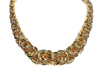 UnoAErre 14K Yellow Gold Byzantine Link Necklace