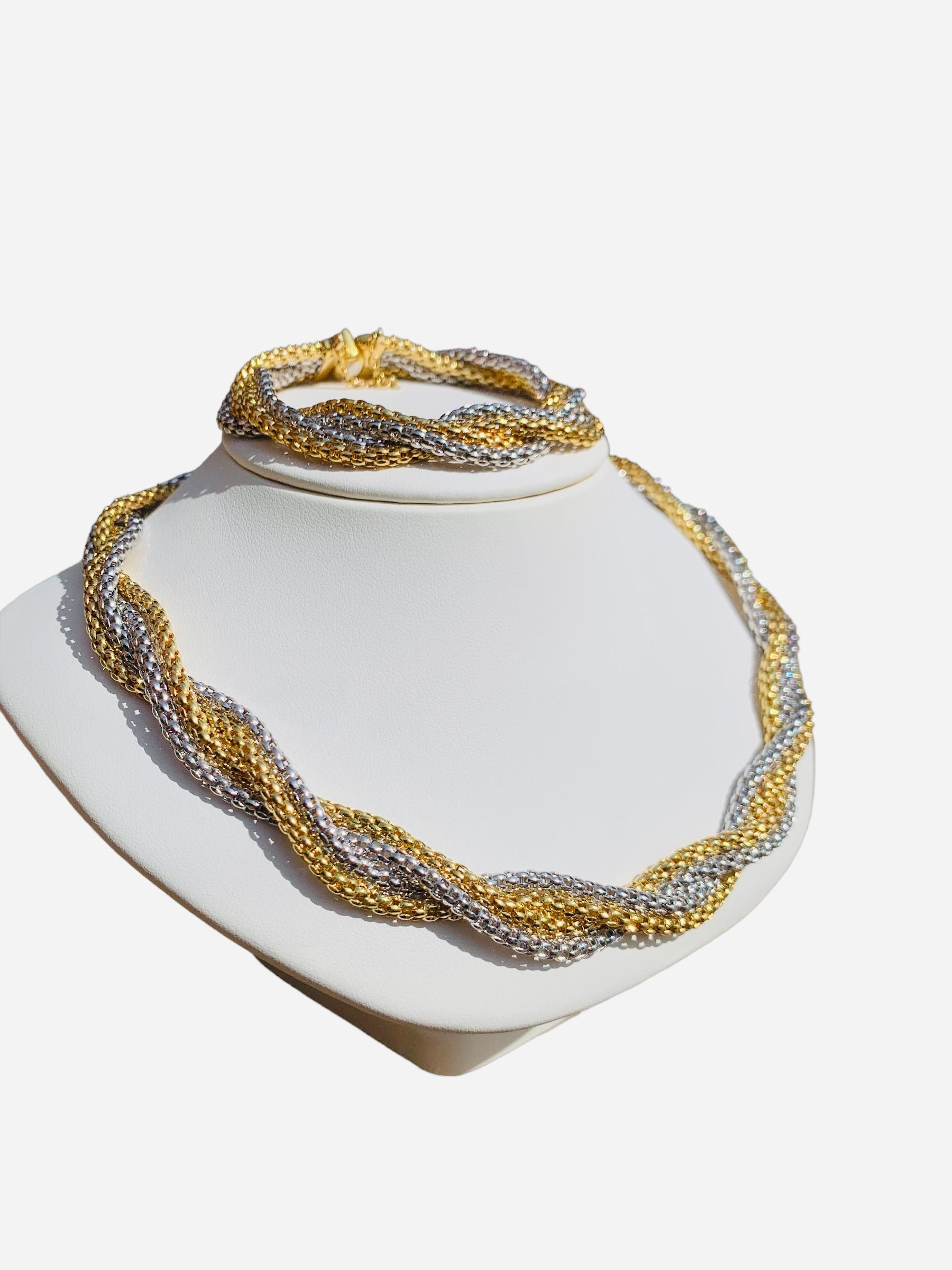 FOPE 18 Karat Two-tone Necklace and Bracelet
