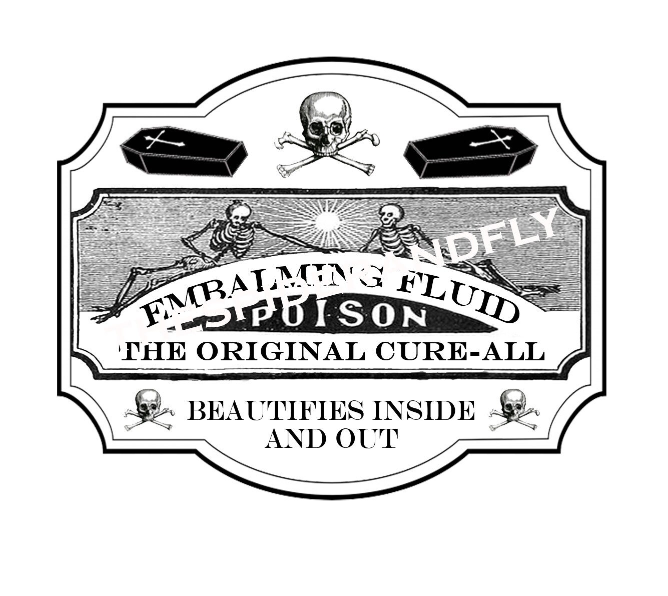 Embalming Fluid Apothecary Label Digital Download JPEG PNG Horror Files