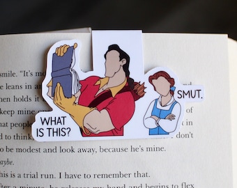 Smut BOOKMARK - sleek MAGNETIC bookmark, belle bookmark, beauty and the smut bookmark, gift for bookworm, smut gift, book club gift