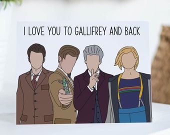 Doctor Who Card: I Love You To Gallifrey and Back