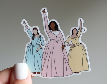 Sticker Schuyler Sisters - Sticker Hamilton, sticker résistant aux intempéries, mat, sticker broadway, sticker musical, sticker hamilton