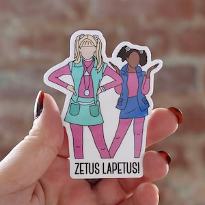 Zenon Sticker, Zetus Lapetus! Waterproof Weatherproof sticker, glossy, hand drawn, space, 90s nostalgia, 90s sticker, zoom zoom zoom