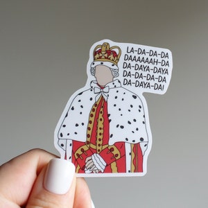King George Sticker - Hamilton sticker, Waterproof Weatherproof sticker, matte, broadway sticker, musical sticker, hamilton sticker
