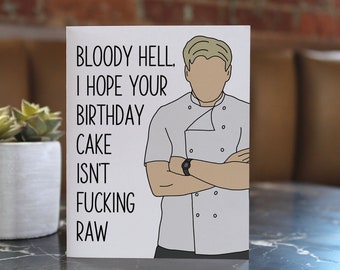 Gordon Ramsay Birthday Card: Funny Chef Card