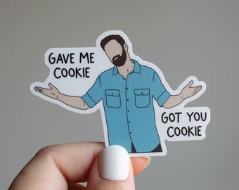 Nick Miller Sticker: New Girl, Gave Me Cookie, Waterproof