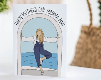Mamma Mia Mother's Day Card: Greek Island Musical Fan Gift
