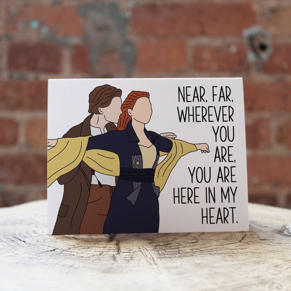 Titanic Card -  Anniversary Card Valentine's Card, Near Far Wherever You Are, My Heart Will Go On, Celine Dion, Long Distance card