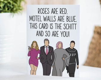 Roses Are Red Card, Rosebud Motel, Creek Card, rose family, creek card, schitt valentine's day, anniversary card, valentine's day card