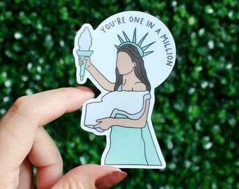 Miss Congeniality Sticker: Waterproof Rom Com Decal, glitter sticker, You're one in a million