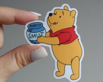 Winnie the Pooh Smut Sticker - Funny Booktok Kindle Sticker