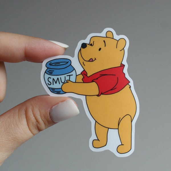 Winnie the Smut Slut Sticker - kindle sticker BookTok, bookworm, spicy sticker, honey sticker, funny sticker