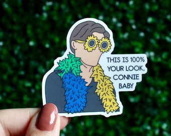 Connie Baby Sticker: TSITP Waterproof Decal, glitter sticker, peach scene, the summer I turned pretty sticker, 100% your look