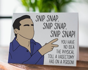 Snip Snap Vasectomy Card - The Office Funny Card